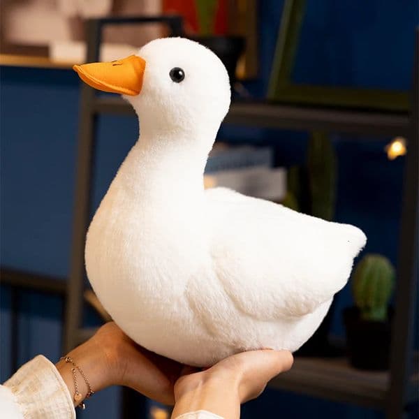 Kawaii Lifelike Duck Plush Toy istic Cute White Goose Stuffed Animal Toys Gifts For Kids Pets Simulated Birthday 260507