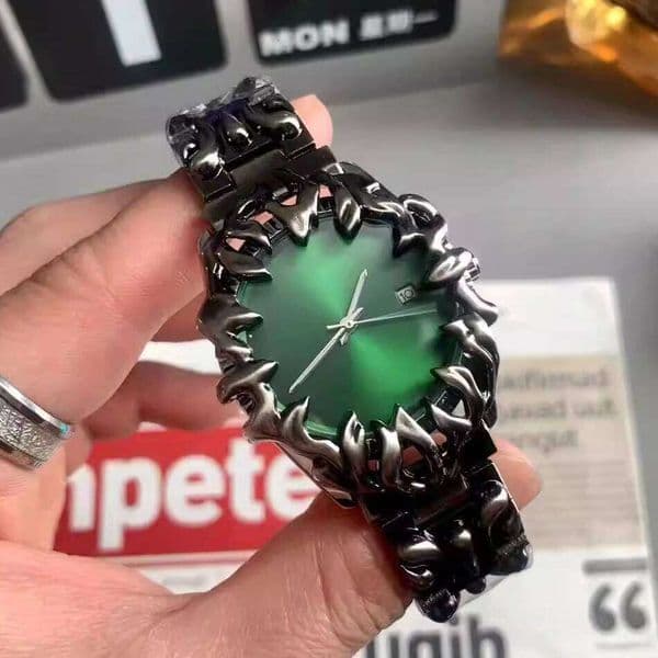 Claw Alabaster Solid Creative Retro Y2K European and American Cool Trend Black Watch Advanced Niche Design Men's Watches 26H0507