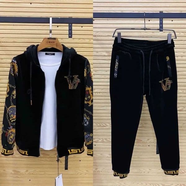 Mens autumn casual two-piece set new coat pants fashionable youth suit Q260507