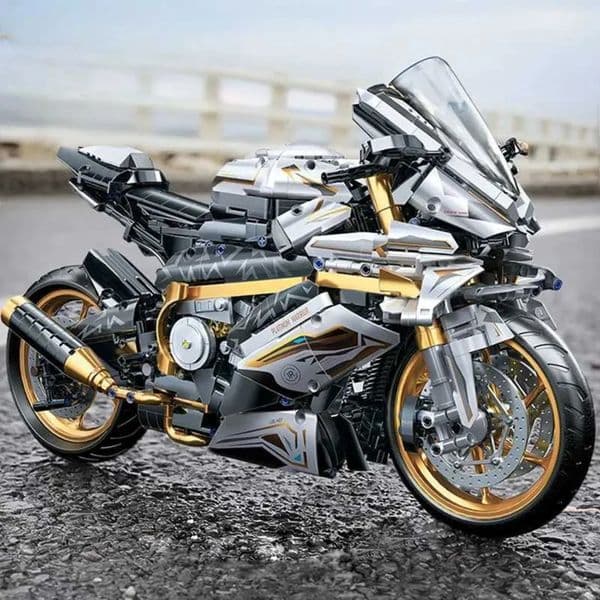 Build Block Set Build Block Set NEW brick MOC Technical Platinum Model Building Blocks Kit Adults Display Motorcycle For Adult Kids Brick Birthday Gifts Toy T thumbnail 2