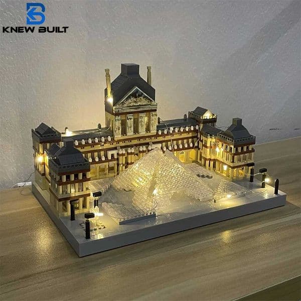 Louvre Model Micro Mini Building Blocks Toys Set LED-illuminated Iconic Architecture Perfect Decorative Illuminate Your SpaceJ260507