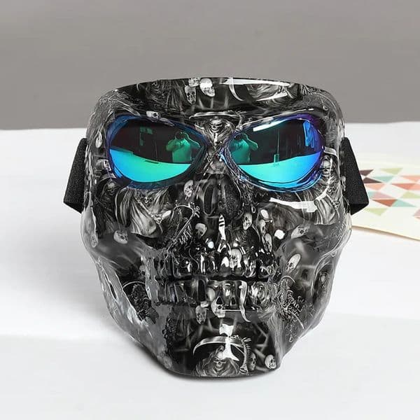 Motorcycle Gear Motorcycle With Personality Skull Motocross Riding Windproof Face Mask MTB ride gear ATV Ski Goggles Off Road MOTO Racing Helmet Halloween Atmos