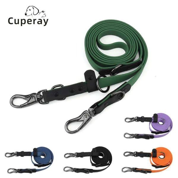 Waterproof Dog Leash with 2 Hooks Walking,Adjustable Traffic Control Safety Durable and Odor Proof for Medium Large Dogs 26H0507