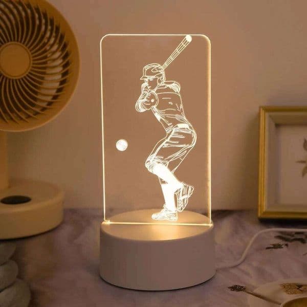 Creative baseball 3D night creative desktop, bedroom atmosphere room decoration light, USB powered S260507