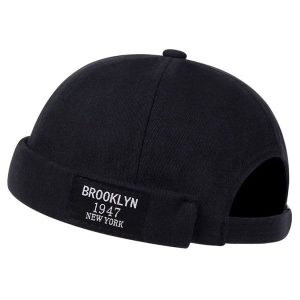 Menwomen skull cap sailor headdress leaf rivets embroidery warm rolled cuff cap blanket brimless plain hat adjustable cotton hat260428