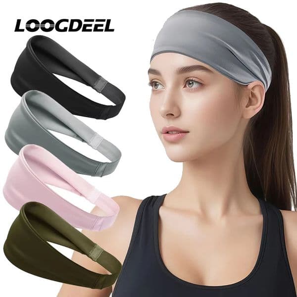 Loogdeel 1PCS Running Soccer Tennis Yoga Hair Bands Sport Hairband Breathable Anti-Slip Sweatband Exercise Fitness Sweatband 260507