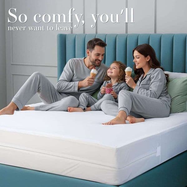 Utopia Bedding Protector Zippered Queen Size 100% Waterproof Bed Bug and Dust Mite Proof Encasement Absorbent 6 Sided Mattress Cover