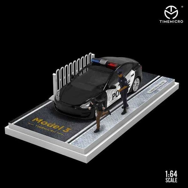 TimeMicro 1/64 M4 Model 3 Police Cars Simulation/Skyline R34 purple Alloy Vehicle Collectible Car ModelL260508QQMS