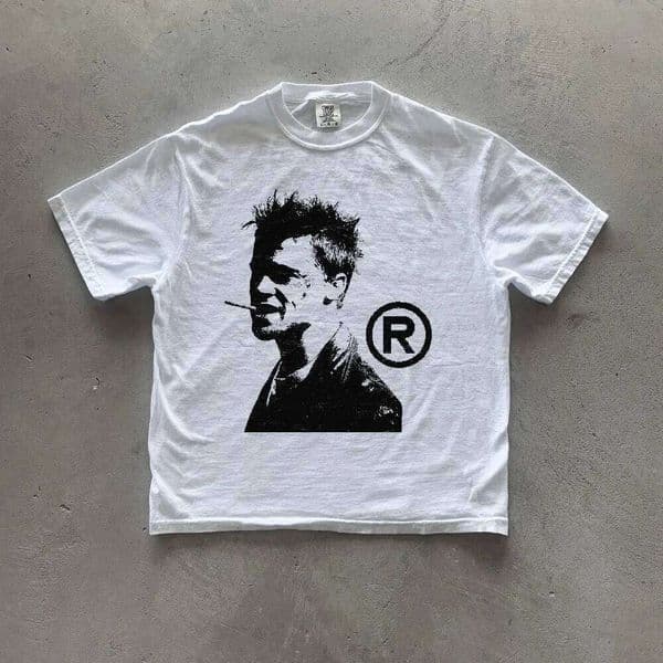 American Retro _Fight Club_ T-shirt All Seasons Women, Casual and Fashionable Street T Shirts for Men 26L0508