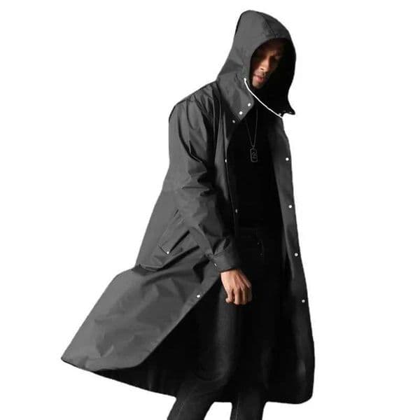 Fashion Big Size Men And Women Thickening Black Students Rain Coat Poncho Ladies Waterproof Long Slim Raincoat Adults Rainwear S260508