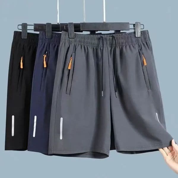 Summer Men Shorts Ice Silk Running Gym Sport Quick Dry Breathable Beach Short Pant Fitness Jogging Cool Casual Sportswear 260508