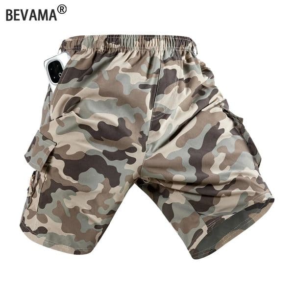 Mens Camouflage Cargo Shorts Tactical Casual Loose Work Tooling Summer Males Outdoor Knee Length Short Fashion Pants 260508