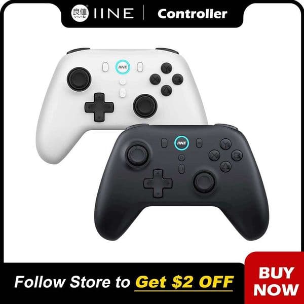 IINE PLUTUS WIRELESS CONTROLLER for PC 256-LevelHall Trigge rwith 1000Hz Hall Joystick with Overcharge Protection S260506