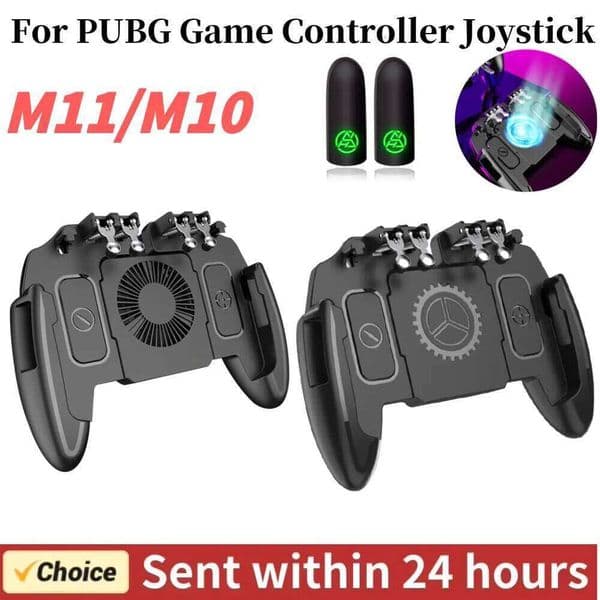 For PUBG Controller Joystick Game finger cots for M10/M11 iOS Android Six 6 Finger Call of Duty Mobile Gamepad Cooling Fan S260506