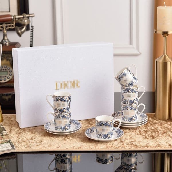 Stylish Ceramic Espresso Cup and Saucer Set: Ideal for Morning Rituals or Gatherings, Timeless Design for Effortless Coffee Enjoyment