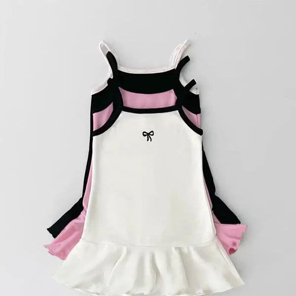 Girls Summer Halter Dress - Sleeveless Ruffled Vest Dress for Toddlers Breathable Cotton Sundress Baby Girl Clothes260507
