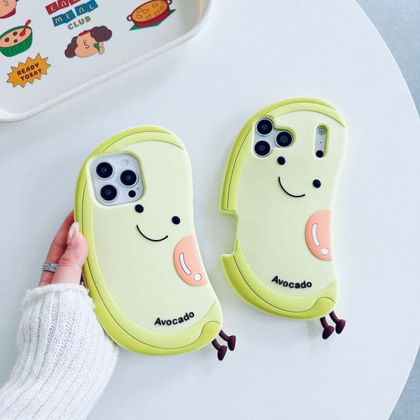 Cartoon Avocado Emojis iPhone 14/13 Suitable for 12 Apple 17/16/15 PROMAX Phone Case Anti Drop