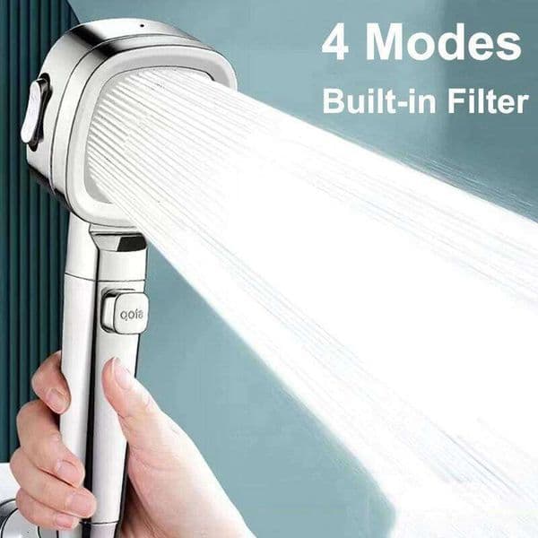 Upgraded 4 Modes High Pressure Shower Head with Stop Button Filiter Showers Massage Spa Handheld Showerhead Bathroom Accessories 26L0508