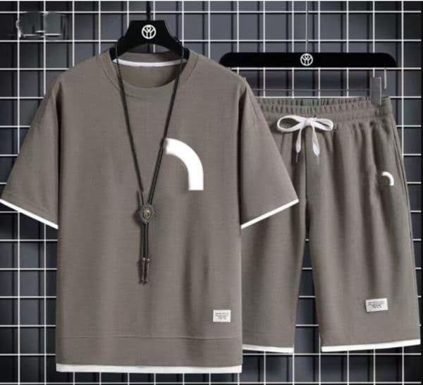 Men's Tracksuit round neck T Shirt Mens Shorts Tracksuits Designer Printing Letter Black White edge piping Summer Fashion Waffle Cord Top Short Sleeve suits