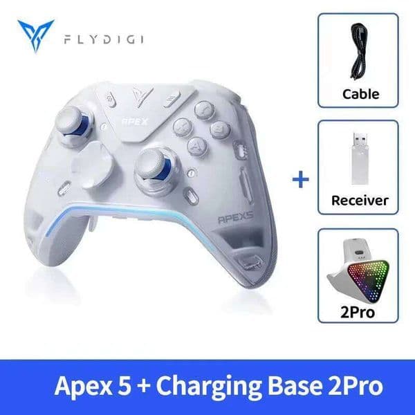 Flydigi apex 5 controller wireless gamepad for pc /Switch/Phone/TV/tablet computer,charging dock with Cool RGB screen S260506