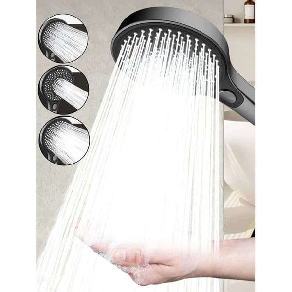 135mm Large Flow High Pressure Shower Head 3 Modes Adjustable Spray Nozzles Water Saving Showerhead Faucet Bathroom Accessories 26L0508