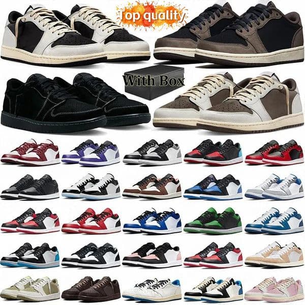 1s Low Reverse Mocha 1 1s Basketball Shoes Men Women Medium Olive Canary High Top Lost And Found Chicago Unc Reimagined Sports Sneakers chaussure With box Size 36-47