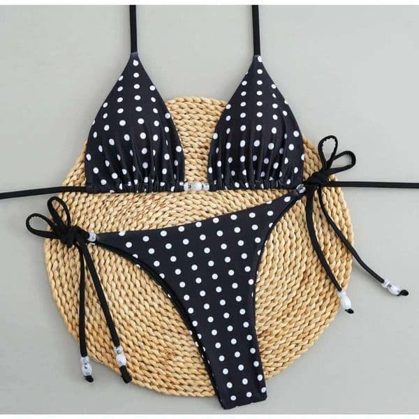 Polka Dot Bikini Set Women Two Piece Swimwear - Flirty Sexy Instagram Beach Vacation Push Up Swimsuit 26L0508