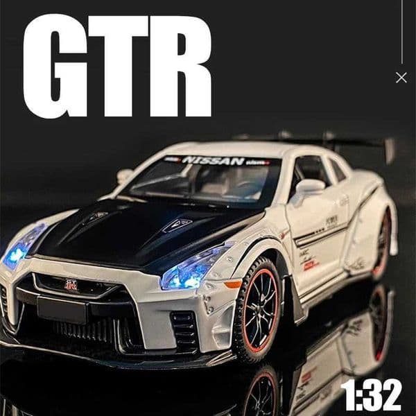 132 Nissan GTR R35 Racing Alloy Model Car Diecast Metal Toy Vehicle Model Collection Miniature Car Simulation Boy Birthday GiftL260508IFPJ