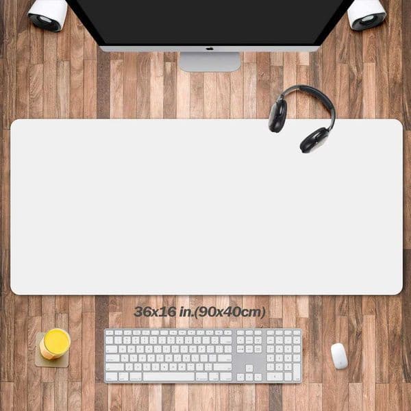 XXL White Mouse Pad Gaming Accessory Stitched Edges Long Deskmats HD Computer Extended Non-Slip Keyboard Mat for Laptop MousepadT260508