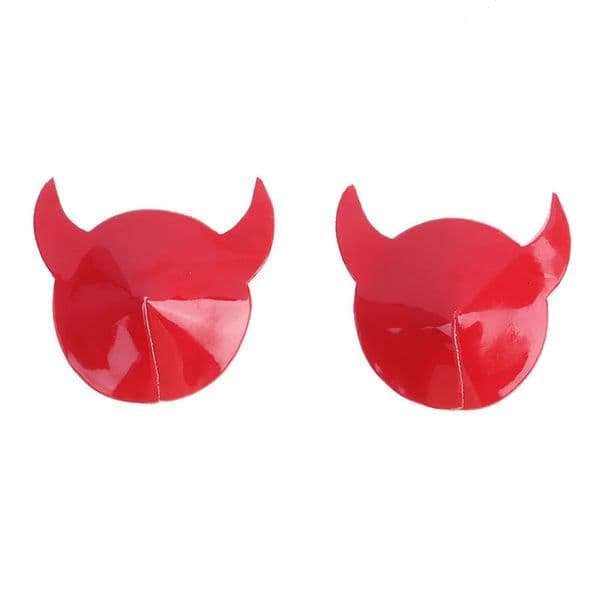 Breast Stickers Horn Stickers Disposable Self-Adhesive Cloth Breast Pasties Pad Nipple Cover Bra Sexy Devil Nipple Stickers 260507