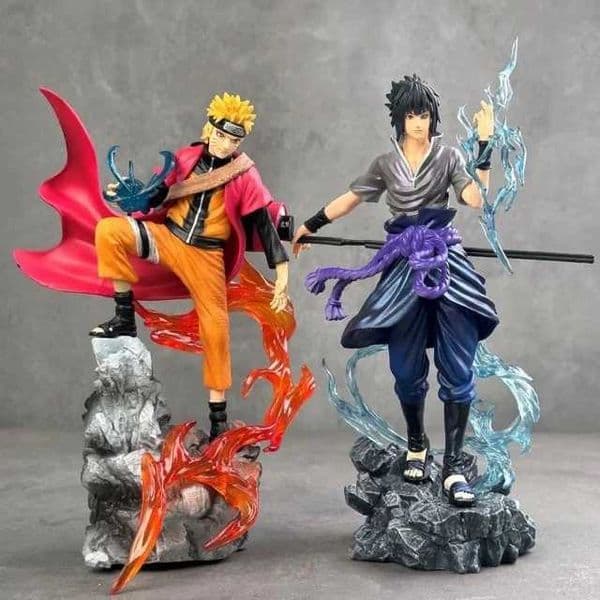 25cm Naruto Anime Figure Uzumaki Naruto Uchiha Sasuke Action Model Pvc Statue Desktop Ornament Collection Toy Gift Fast Delivery S260508