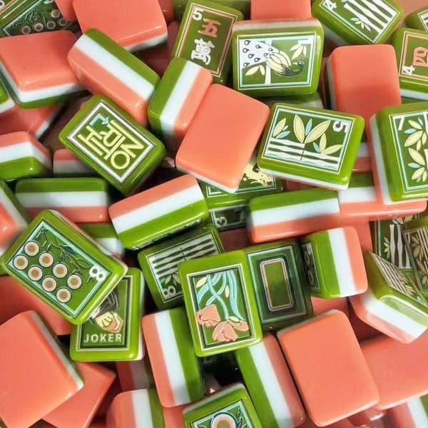 2026 Hot Selling American Painted Oil Painting Tiles 160 Piece 3 Layer Acrylic Home Gift Set For Hand Playing Mahjong