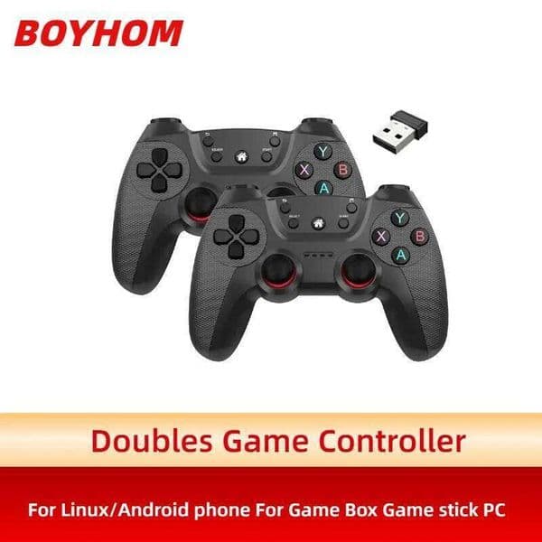BOYHOM Wireless doubles game Controller Linux/Android phone For Game stick PC Smart TV Box 2.4G gamepad Joystick S260506 27a