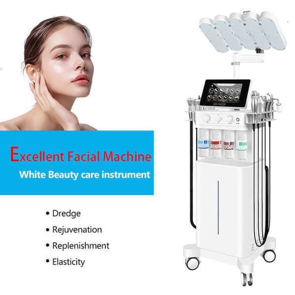 Upd 12 In1 Red Light Therapy Whitening Hydra Aqua Peel Machine Water Dermabrasion Face Cleaning Skin Acne Treatment Device For Commerical