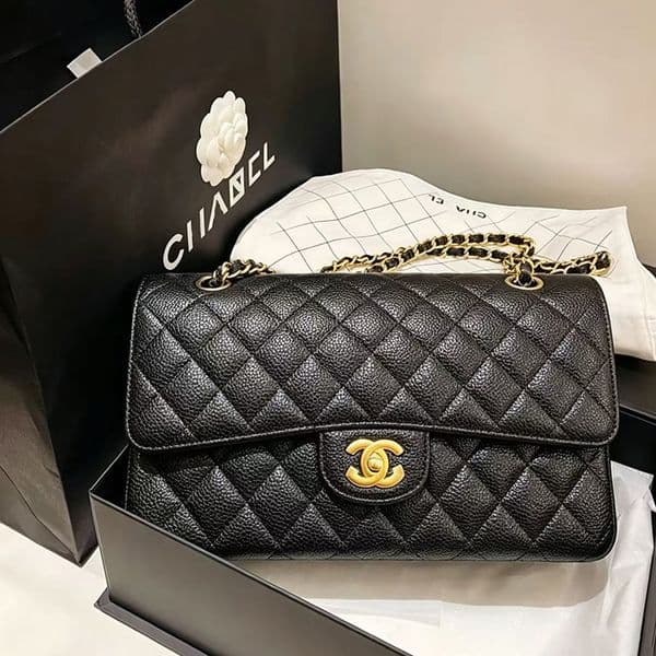 Designer Bag Luxury Bag Womens Shoulder Bag cc black bag Caviar Black Cowhide Gold Silver Chain Crossbody Bag Lychee Leather Chain Wallet Classic Fashion Handbag