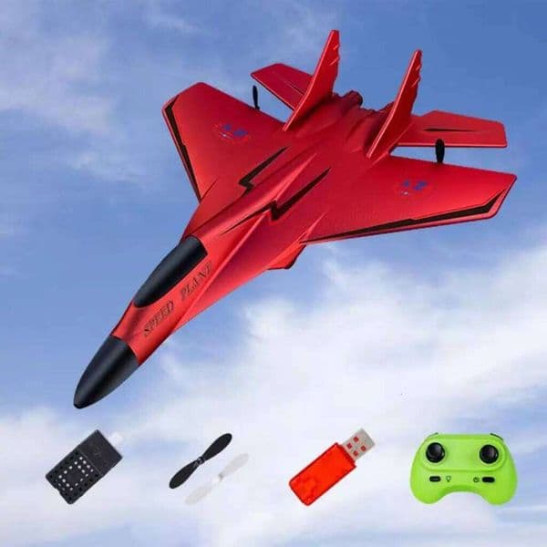 Fixed Wing Aircraft with Flash Light Anti Collision RC Foam Airplane Model Toy Age 8-12 Ready to Fly for Beginners Boy Gift 26Y0508