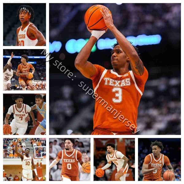 2025-26 Texas Longhorns College basketball Jersey S-4XL Wilcher Weaver Vokietaitis Traore Taylor Swain Pope Obiorah McDermott Mark Heide Duru Jr Codie Clark Bott Men