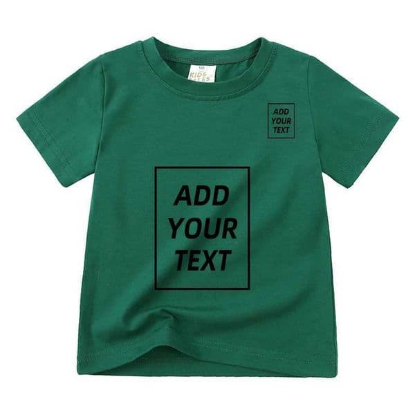 Customizing Add Your Kids Baby Boys Girls T-Shirts Toddler Short Sleeve Candy Color Cotton Tee Top Children Summer Clothing L260508
