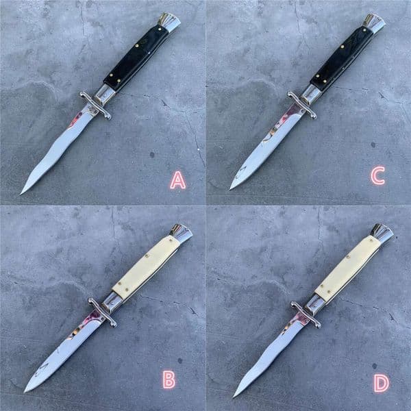 Italian Style Mirror Tactical Folding Knife EDC Hunting Knives 440C Blade Acrylic Handle Portable Outdoor Camping Survival Tools 535 565 3300 15006