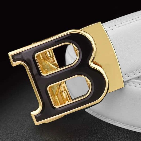 High Quty B Letter White Belt Men Classic Exquisite Designer Belt Men Fashion Luxury Designer Leather Belt L260508