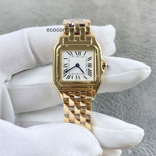 Top quality panthere watch women mens watch super clone watches swiss quartz movement 316L steel strap sapphire glass 22mm 27mm with box IS2I