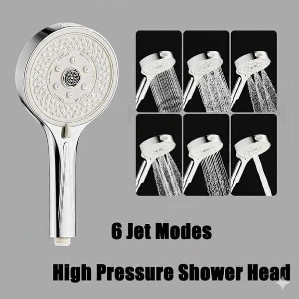 13cm Large Panel Boost 6 Modes Portable High Pressure Shower Head Water Saving Rainfall Spray Bathroom Accessories 26L0508