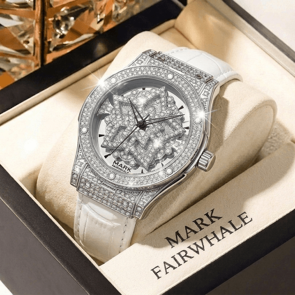 MARK FAIRWHALE Women's High-end Fashion Watch with Rotating Dial Quartz Watch of High Quality Water-resistant Watch 3700