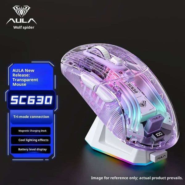 Wolf Spider Sc630 Wireless Three Modes BT Lightweight Gaming Laptop With Charging Base Mouse 26L0508
