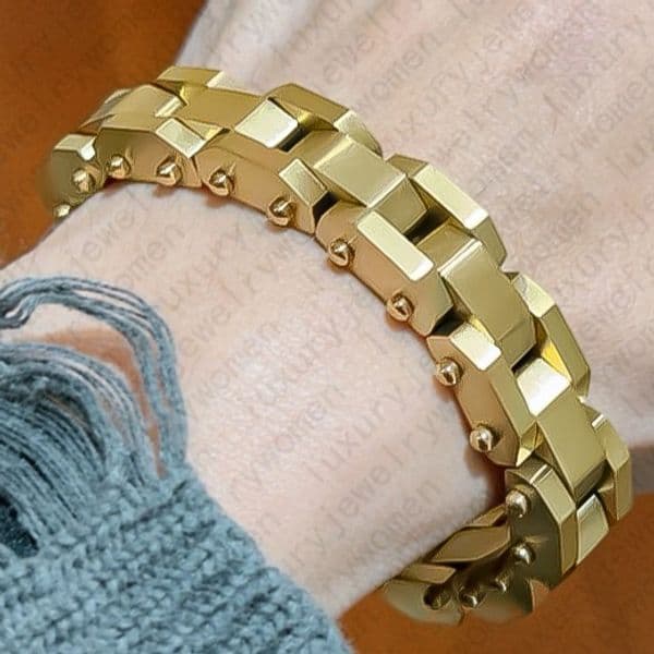 Bracelet Designer Bracelet Luxury Bangle Bracelet Jewelry Jewellery Gold Bracelet Watch Link Bracelet Chunky Bracelet Punk Style Bracelet Cuban Link Bracelet
