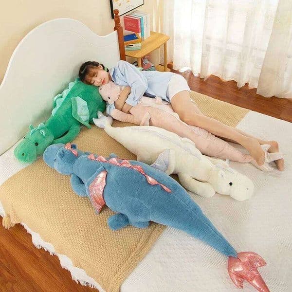150cm Small Flying Dragon Doll Dinosaur Soft Stuffed Animal Sleeping Pillow Cushion Christmas Gifts for Kids and Girls 26L0508