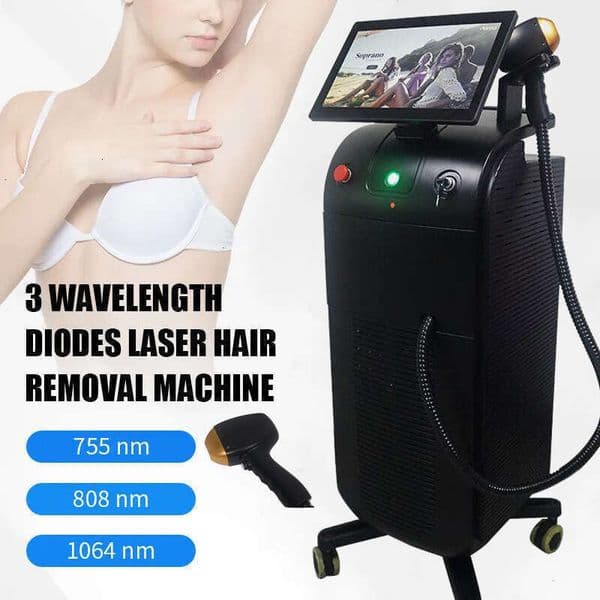 Upd Trending Soprano 755 808 1064Nm Ice Titanium Diode Laser Permanent Hair Removal Depilation Professional Diode Laser Skin Rejuvenation Machin
