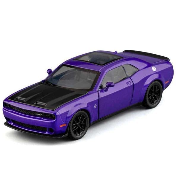 Simulated alloy car model 132 Challenger Hellcat muscle car model boy gift sound and light toy car ornamentsL260508G23S