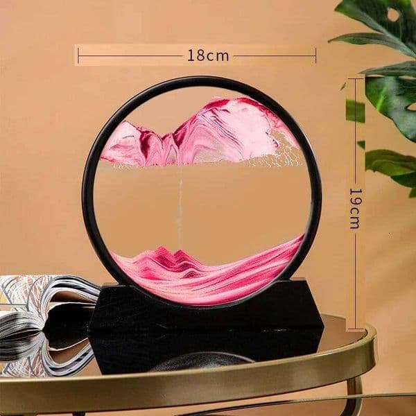 3D Hourglass Quicksand Round Glass Deep Sea Sandscape Moving Sand Art Picture Craft Flowing Painting Office Home Christmas 26W0508