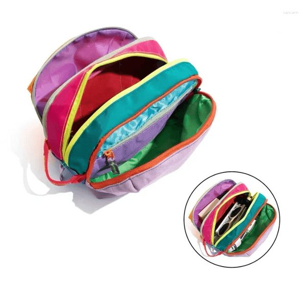 Cosmetic Bags Large Capacity Lightweight Makeup Toiletry Travel Bag Dopamine-Colored Shoulder Waterproof Nylon Hanging